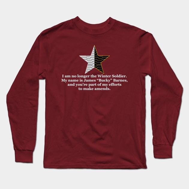 Bucky Barnes Quote Long Sleeve T-Shirt by bunky